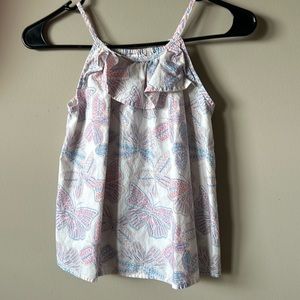 Dressy tank top with colorful butterflies